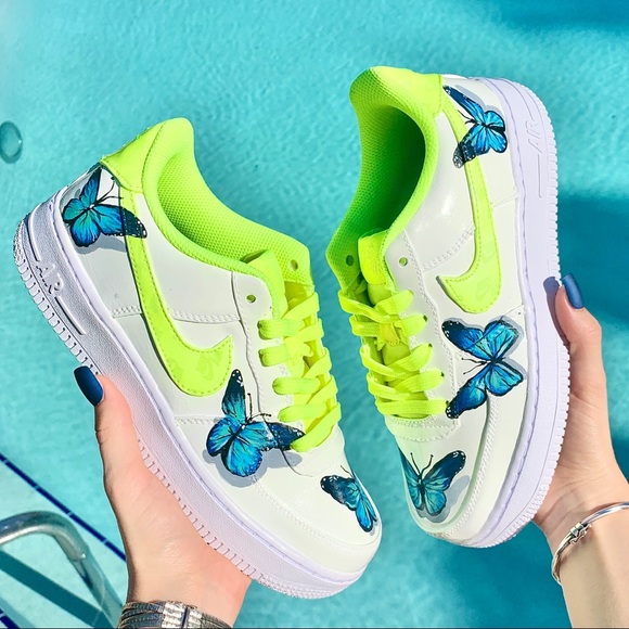 nike air force 1 painted butterflies